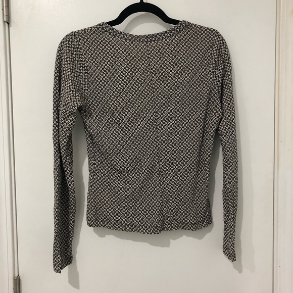 Long Sleeve Button Top Geometric Pattern S - Picture 5 of 5